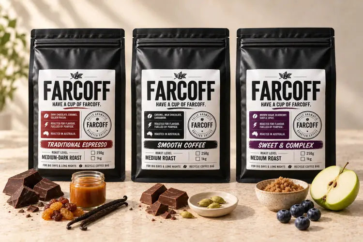 FARCOFF specialty coffee, three ways